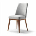Gray upholstered dining chair with wood legs dimensions 45 x 50 x 90cm