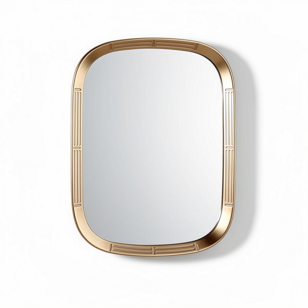 Metal framed wall mirror 60 x 40 x 3cm for home decor and lighting