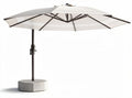 Patio umbrella with pole and base in beige color 200 x 200 x 250cm