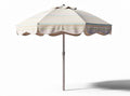 Striped outdoor patio umbrella with aluminum pole and UV protection 200 x 200 x 250cm